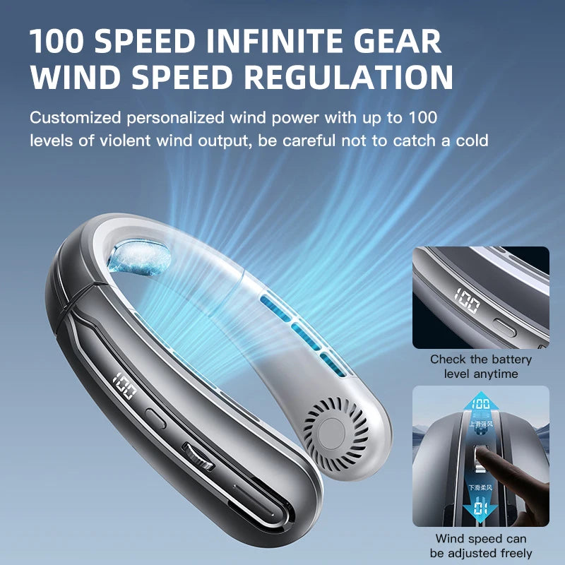 Portable Mini Hanging Neck Fan 3000mAh