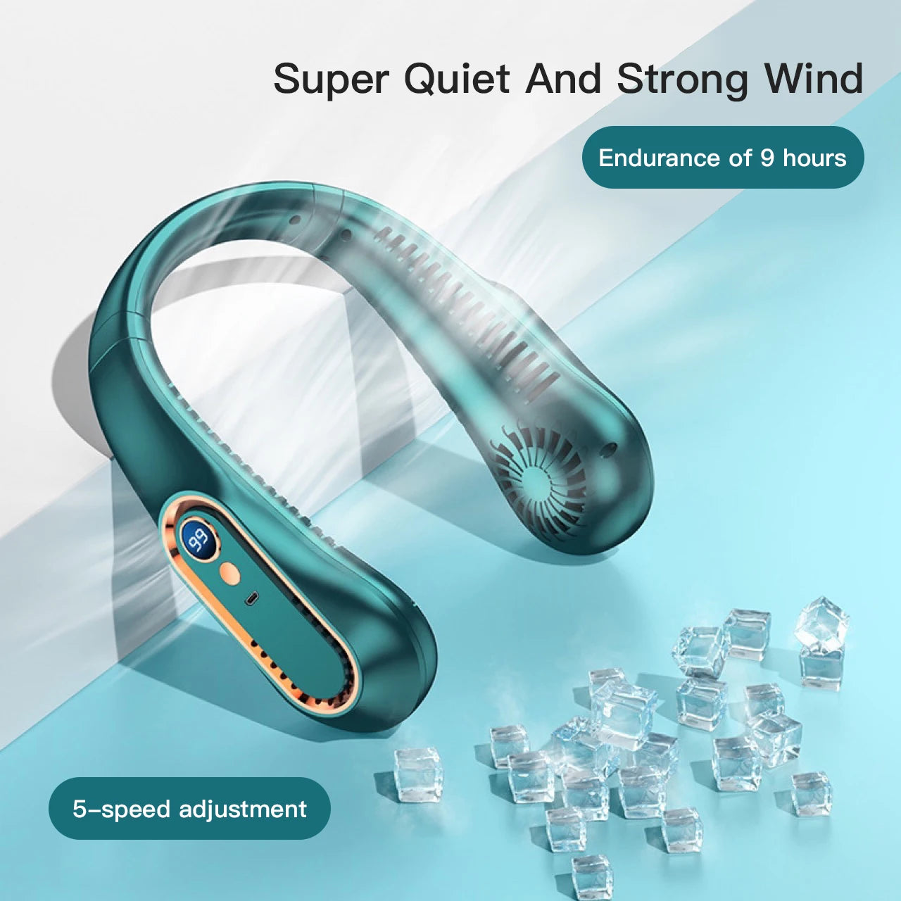 Portable Mini Hanging Neck Fan 3000mAh